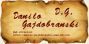 Danilo Gajdobranski vizit kartica
